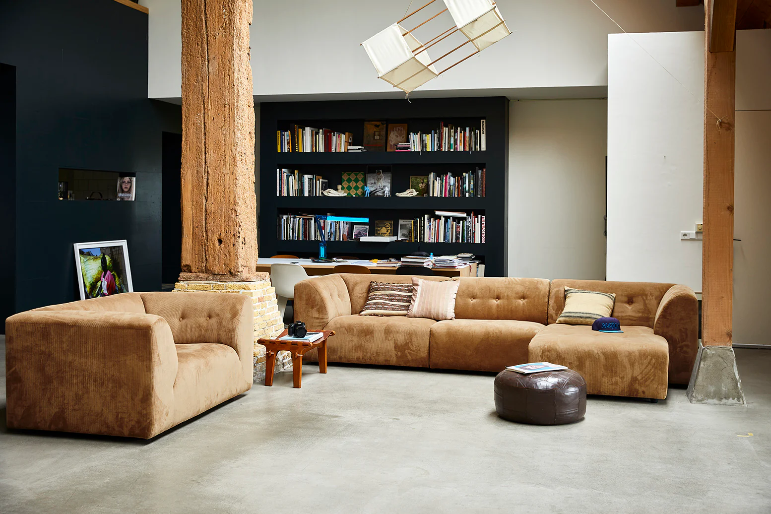 Vint Modular Couch: Element Middle, Corduroy Rib Brown - Image 4