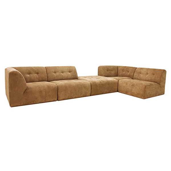 Vint Modular Couch: Element Left, Corduroy Rib, Brown - Image 3