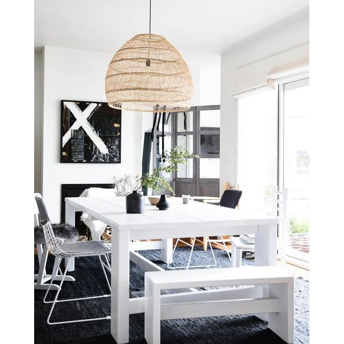 Wicker Ball Lamp Medium Natural - Image 2