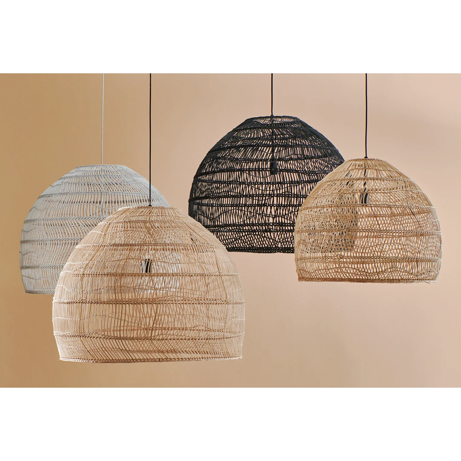 Wicker Ball Lamp Medium Natural - Image 4