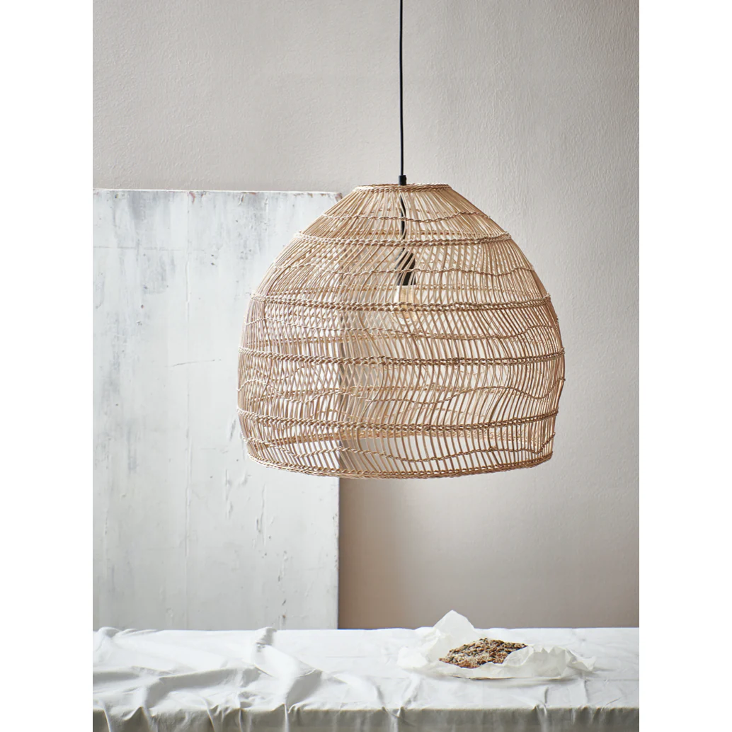Wicker Ball Lamp Medium Natural - Image 5
