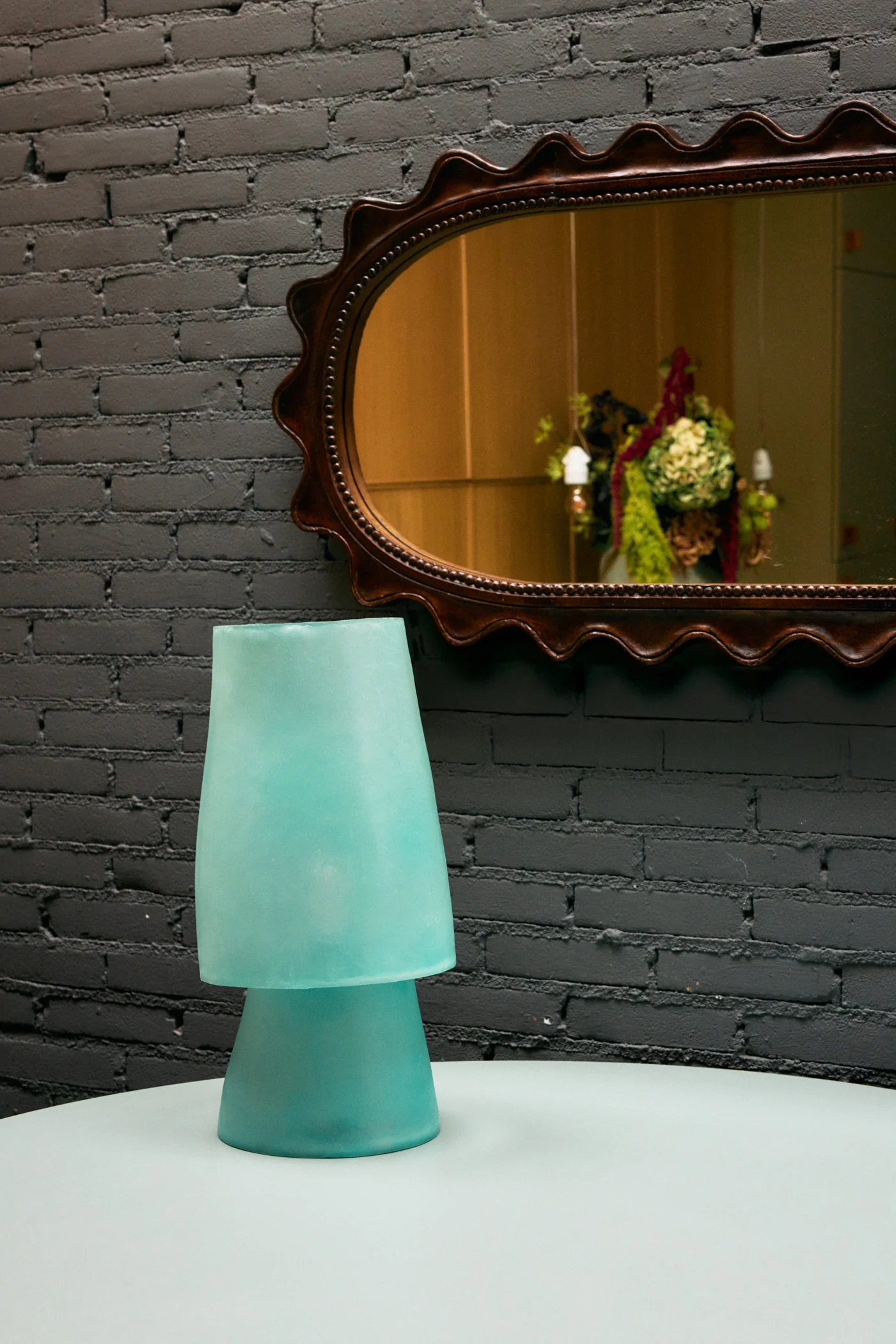 Wooden Ripple Mirror - Image 3