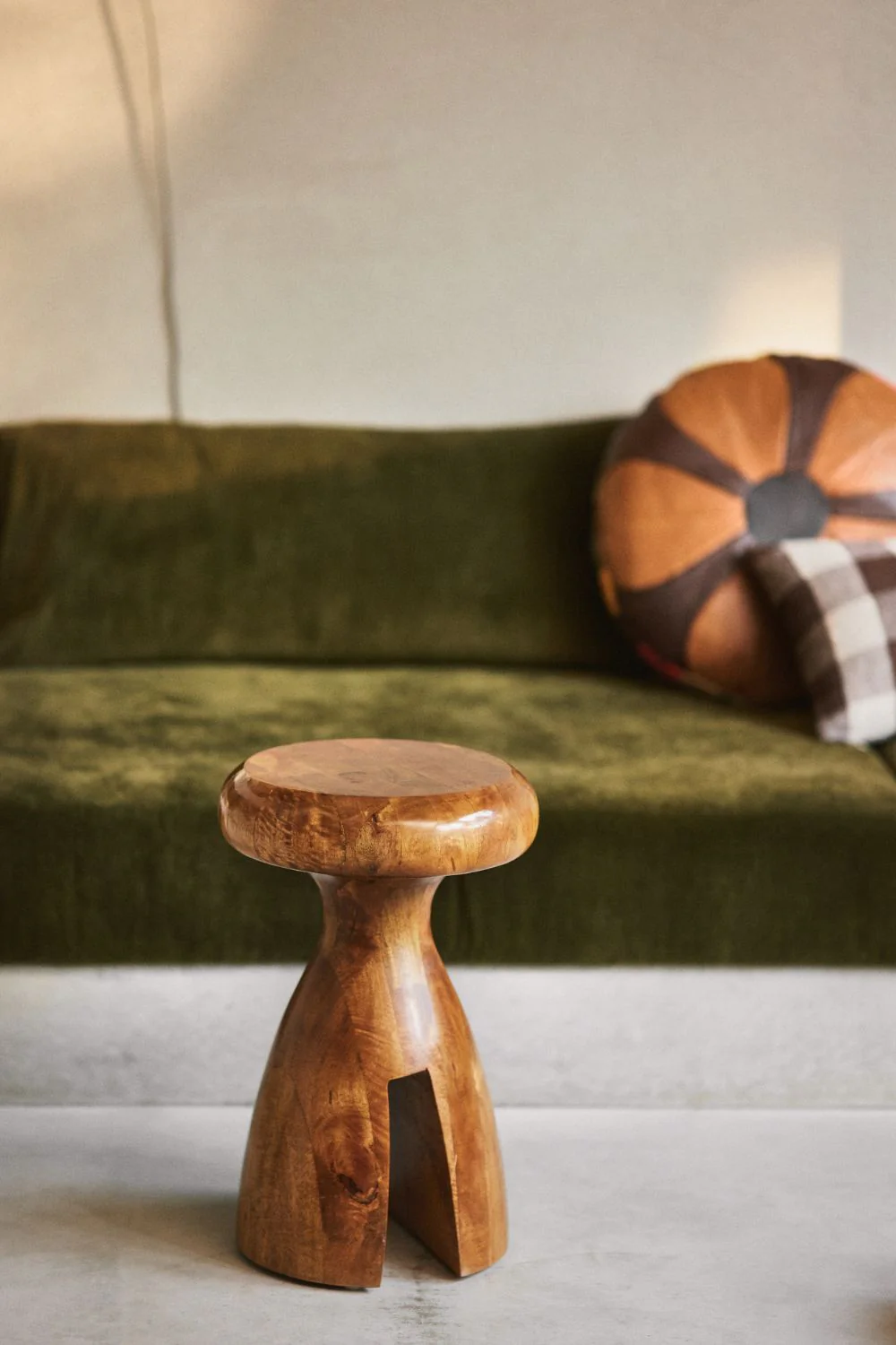 Wooden Stool, Chestnut - Image 5