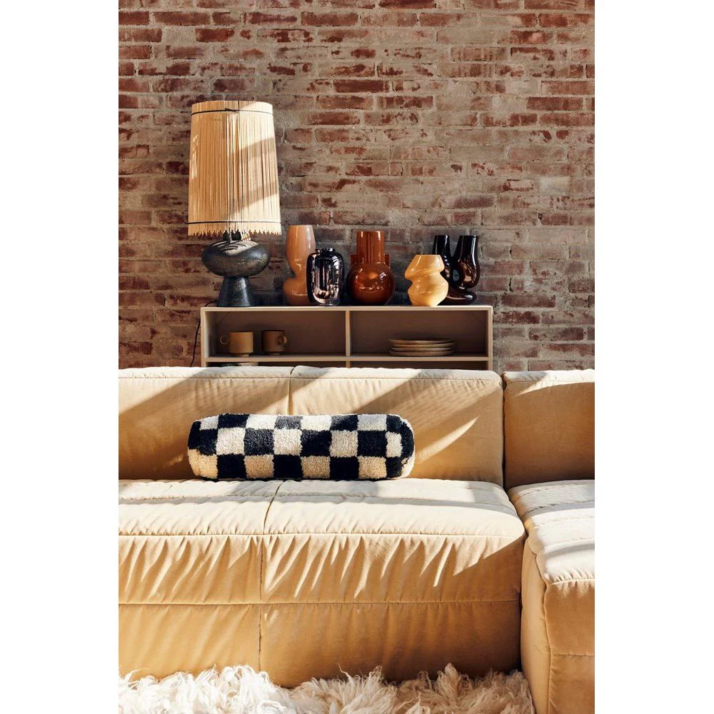 Woolen Bolster Cushion Black And White Statement (13x50cm) - Image 6